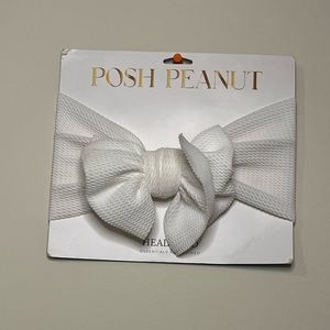 NWT Posh peanut white luxe Bow head wrap